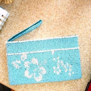 Vintage Women's beaded makeup bag